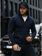 Pánská mikina na zip tmavě modrá model 21961957 - FashionStreet Pánská mikina na zip tmavě modrá model 21961957 - FashionStreet