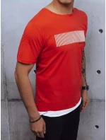 Pánské tričko s potiskem červené Dstreet model 21964725 - FashionStreet