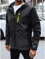 Pánská softshellová bunda s kapucí šedá Dstreet model 21970267 - FashionStreet
