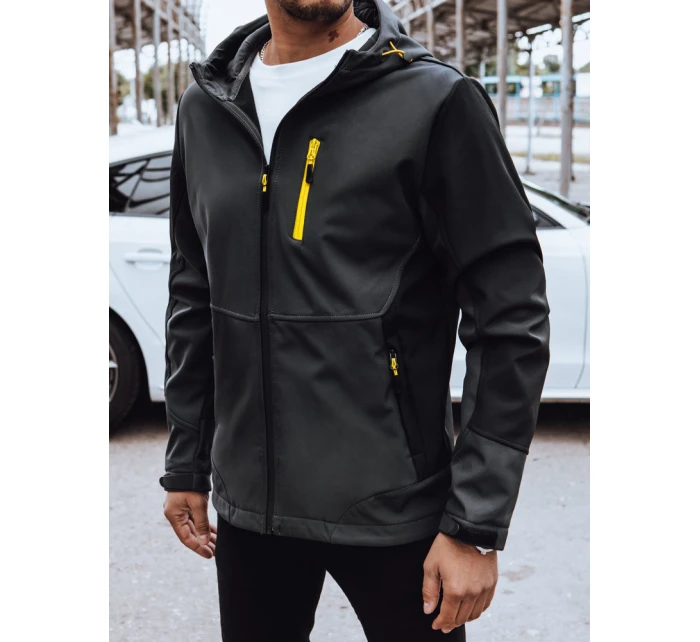 Pánská softshellová bunda s kapucí šedá Dstreet model 21970267 - FashionStreet