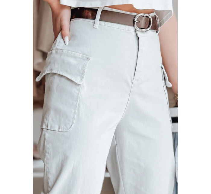 Dámské kalhoty světle šedé Dstreet model 21986181 - FashionStreet