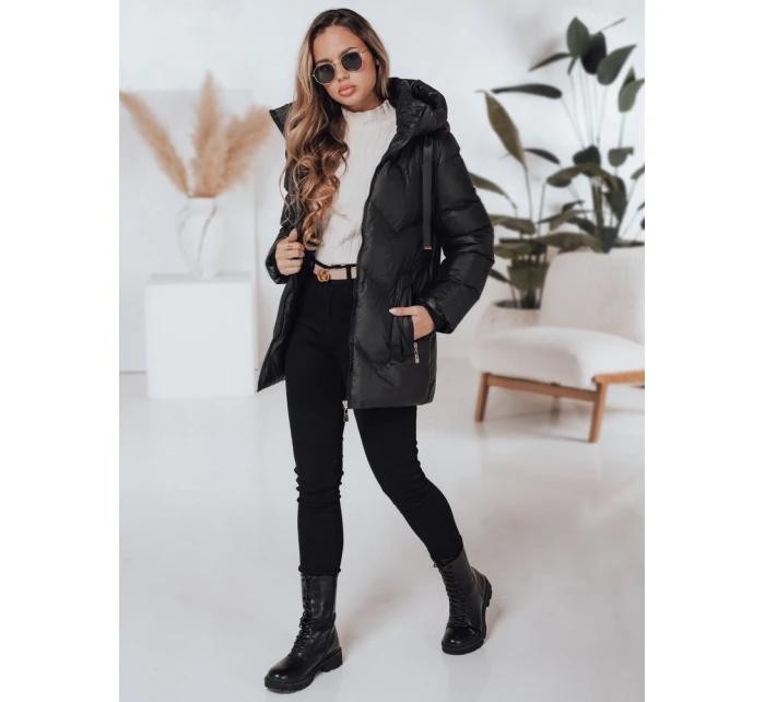 Dámská zimní bunda černá prošívaná model 21990826 - Dstreet