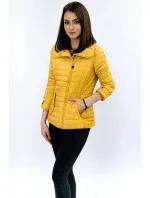 Žltá bunda s vysokým stojačikom (DL016)