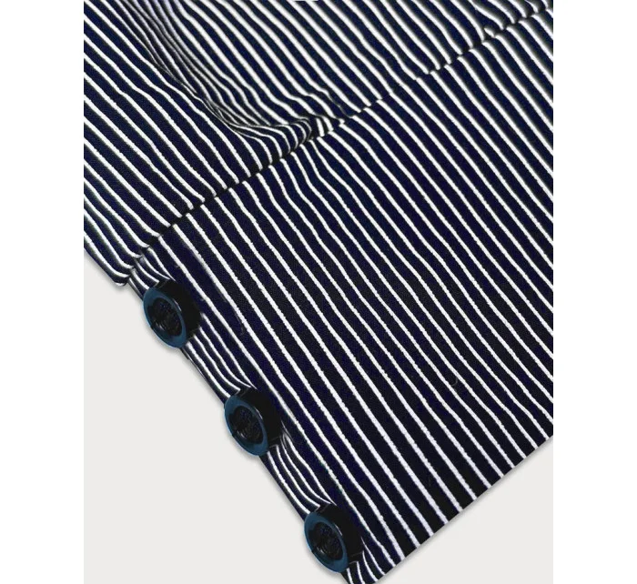 Tmavě modrá halenka s límečkem model 18493739 - Forget me not FASHION Tmavě modrá halenka s límečkem model 18493739 - Forget me not FASHION