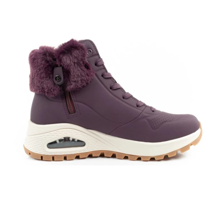 Uno model 21394769 dámská sportovní obuv zateplené boty zimní fialové dámské - Skechers