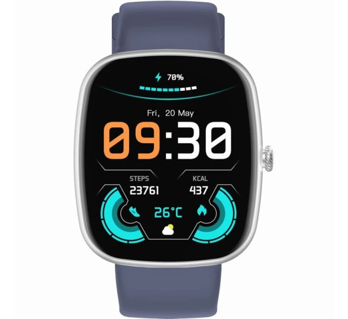 GRAVITY GT18-6 Pánske inteligentné hodinky Čierny silikónový remienok + námornícky modrý remienok GRAVITY GT18-6 Pánske inteligentné hodinky Čierny silikónový remienok + námornícky modrý remienok