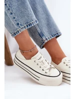 Dámské Kožené Tenisky Na Platformě model 21691395 Bílé - Goe
