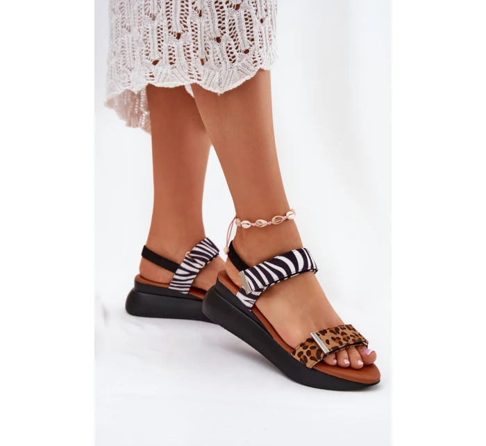 Dámské sandály na platformě a hnědé model 21698928 - Boto