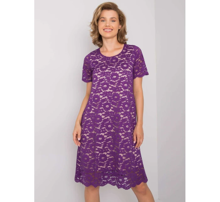 Šaty LK SK 506732.39P tmavo fialová