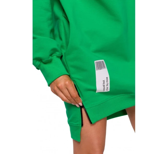 model 17191712 Svetrová tunika se zipy černá - Moe model 17191712 Svetrová tunika se zipy černá - Moe