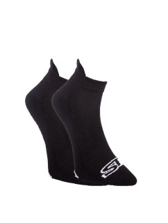 Styx nízke čierne ponožky s bielym logom