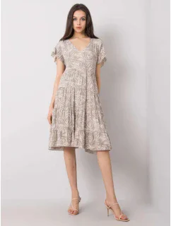 Dámske voľné šaty s volánom awd0465 - FPrice