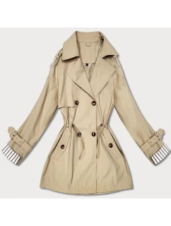 Goodlookin krátky kabát s gombíkmi svetlo béžový (KK60415-3#)