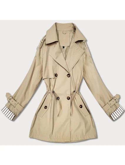 Goodlookin krátky kabát s gombíkmi svetlo béžový (KK60415-3#)