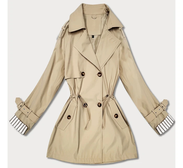 Goodlookin krátky kabát s gombíkmi svetlo béžový (KK60415-3#)