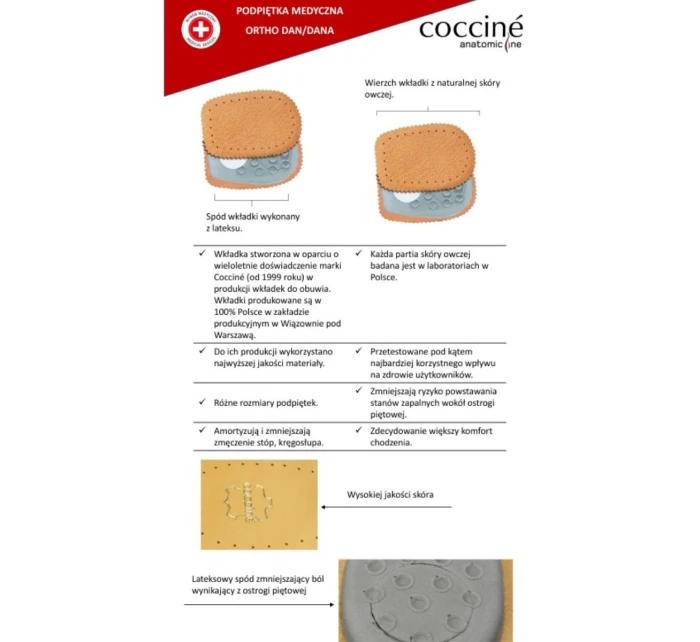 COCCINE ORTHO DAN Podpiętki Na Ostrogi Piętowe