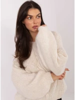 Sweter MI SW model 21749800 jasny beżowy - FPrice Sweter MI SW model 21749800 jasny beżowy - FPrice