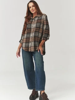 Košeľa s dlhým rukávom model 219733 Makadamia