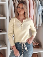 Dámské tričko s dlouhým rukávem light beige Dstreet model 21985676 - FashionStreet
