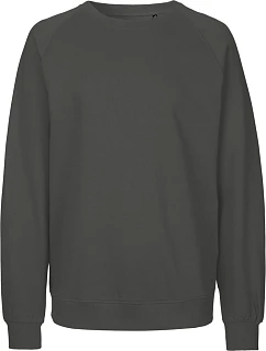 Neutral O 63001 Unisexová mikina s raglánovými rukávmi z bio bavlny 77.6301 charcoal