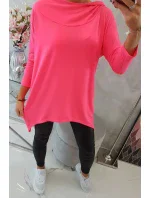 Mikina s potiskem kola růžová neonová Mikina s potiskem kola růžová neonová