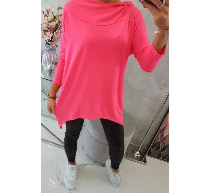 Mikina s potiskem kola růžová neonová Mikina s potiskem kola růžová neonová