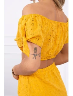 Horčicová vyšívaná sada