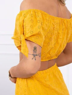 Hořčicová model 18746813 sada - K-Fashion