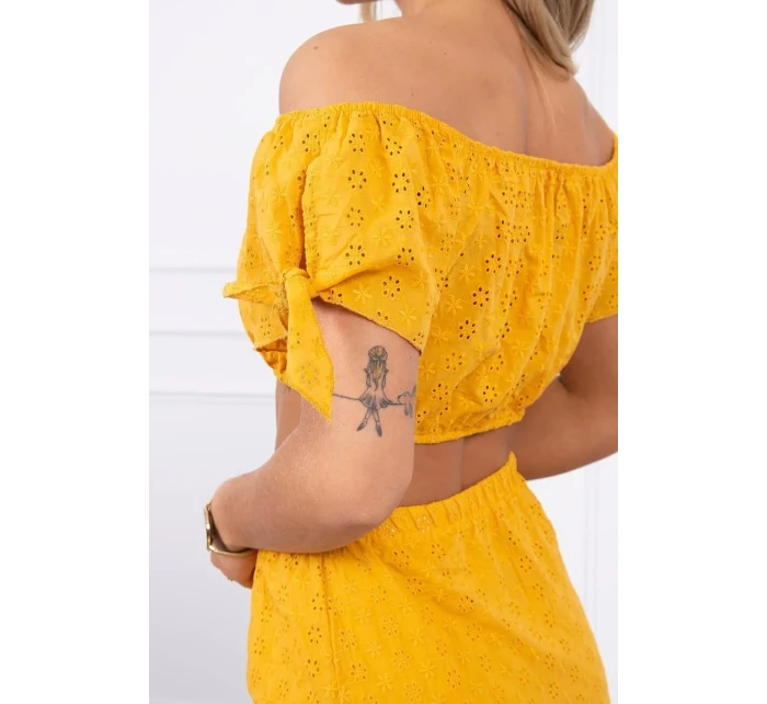 Hořčicová model 18746813 sada - K-Fashion