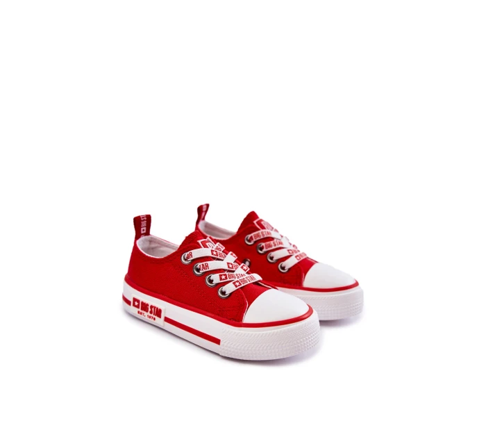 Dziecięce Materiałowe Trampki BIG STAR KK374071 Czerwone Dziecięce Materiałowe Trampki BIG STAR KK374071 Czerwone