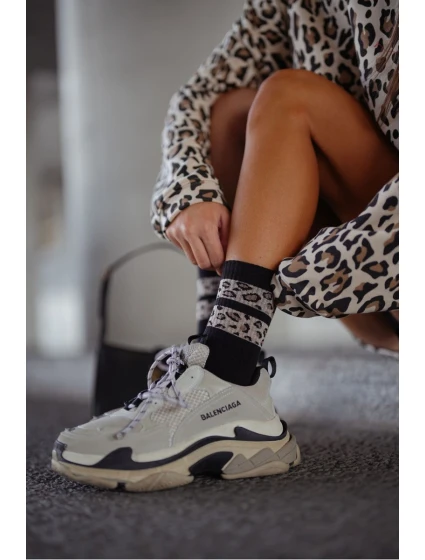 Dámské ponožky  pruhy černé model 21679079 - Milena