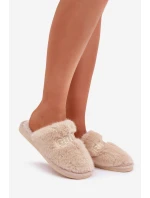 Dámské Pantofle S Medvídkem A  Béžové model 21681739 - Boto