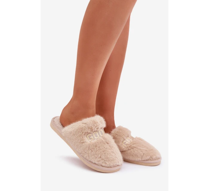 Dámské Pantofle S Medvídkem A  Béžové model 21681739 - Boto