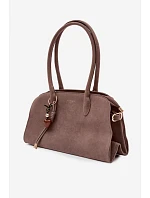 Kabelka s přívěskem a sponami eko semiš tmavě béžová model 22111664 - Flora&Co