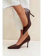 Klasické lodičky z eko kůže hnědé model 22315962 - Boto Klasické lodičky z eko kůže hnědé model 22315962 - Boto