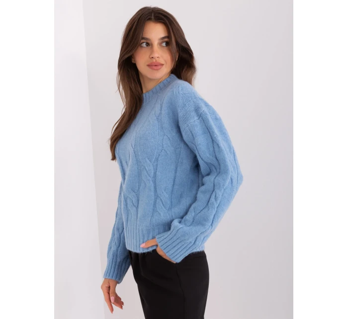 Sweter AT SW 0146.10P jasny niebieski