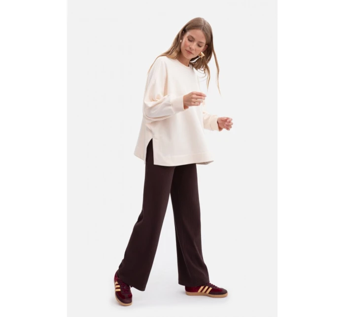 B300 Pletené nohavice - tmavá čokoláda