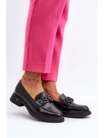 Elegantné dámske kožené mokasíny Black Triana Elegantné dámske kožené mokasíny Black Triana