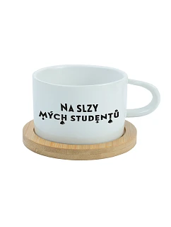 NA SLZY MOJICH ŠTUDENTOV – biely hrnček Makronka 200 ml