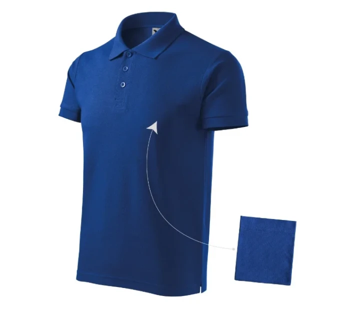 Bavlnená polokošeľa pánska kráľovská modrá