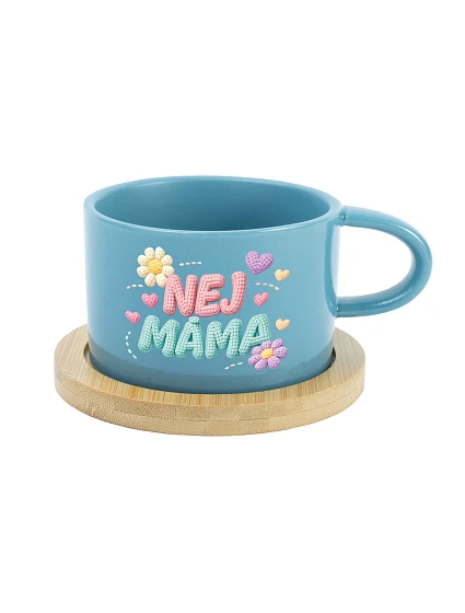 NEJ MAMA - modrý pohár na makrónky 200 ml