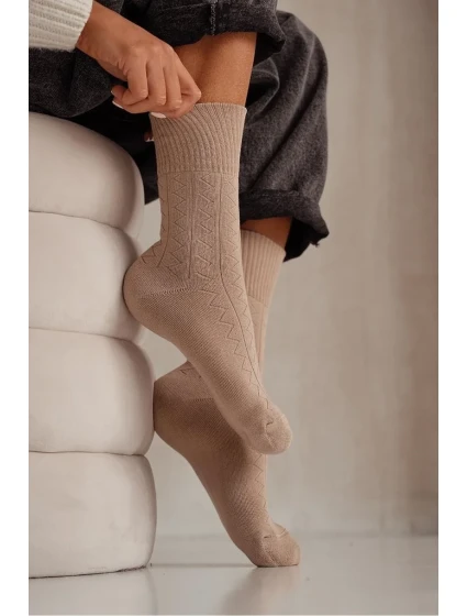 DÁMSKE FROTÉ PONOŽKY CIKCAK 0118.012