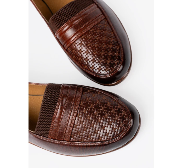 Módne dámske hnedé topánky na klinoch Módne dámske hnedé topánky na klinoch