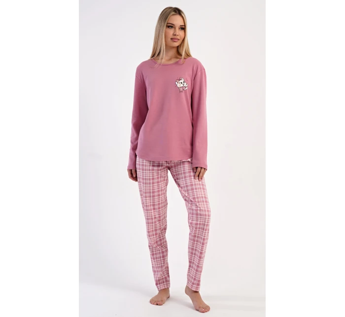 Dámske dlhé pyžamo Cat so šatkou Dámske dlhé pyžamo Cat so šatkou