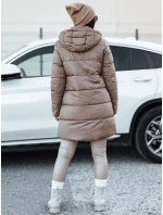 Dámská oboustranná prošívaná bunda dlouhá s kapucí camel Dstreet model 21980872 - FashionStreet Dámská oboustranná prošívaná bunda dlouhá s kapucí camel Dstreet model 21980872 - FashionStreet