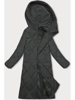 Dlouhá zimní bunda v army barvě s kapucí model 21246746 - J.STYLE