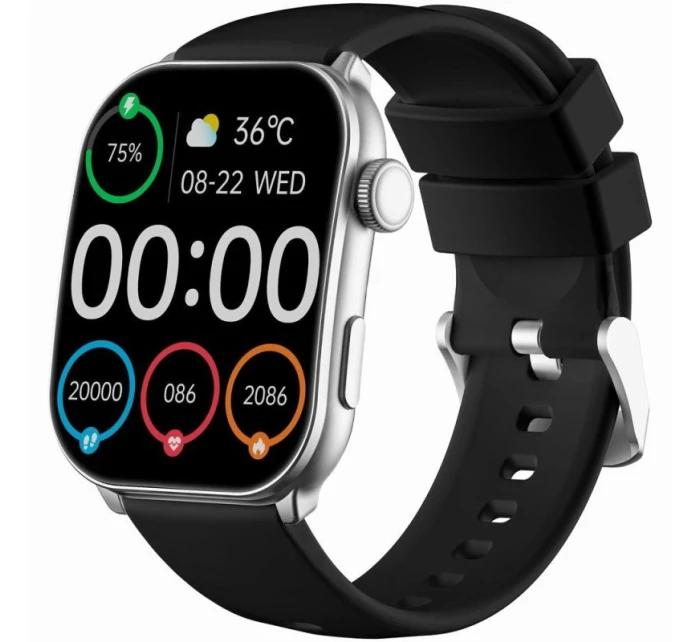 Dámske inteligentné hodinky GRAVITY GT28-9 Remienok + náramok čierny strieborný Dámske inteligentné hodinky GRAVITY GT28-9 Remienok + náramok čierny strieborný