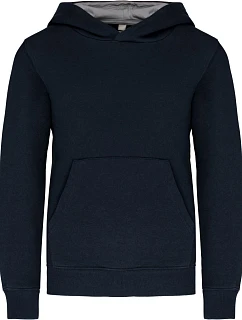 Kariban K 453 Dětská kontrastní mikina s kapucí 20.K453 navy/fine grey