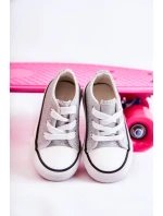 Dziecięce Trampki Wiązane Srebrne Wella