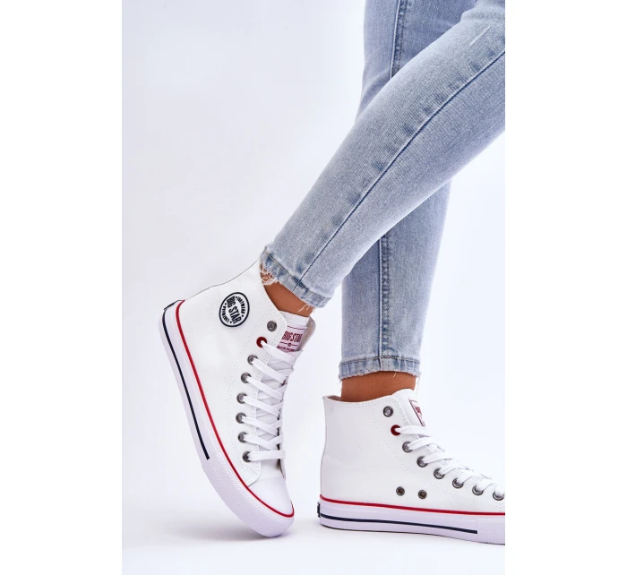 Dámské klasické vysoké tenisky Big Star model 21611832 Bílé - Big Star Shoes Dámské klasické vysoké tenisky Big Star model 21611832 Bílé - Big Star Shoes